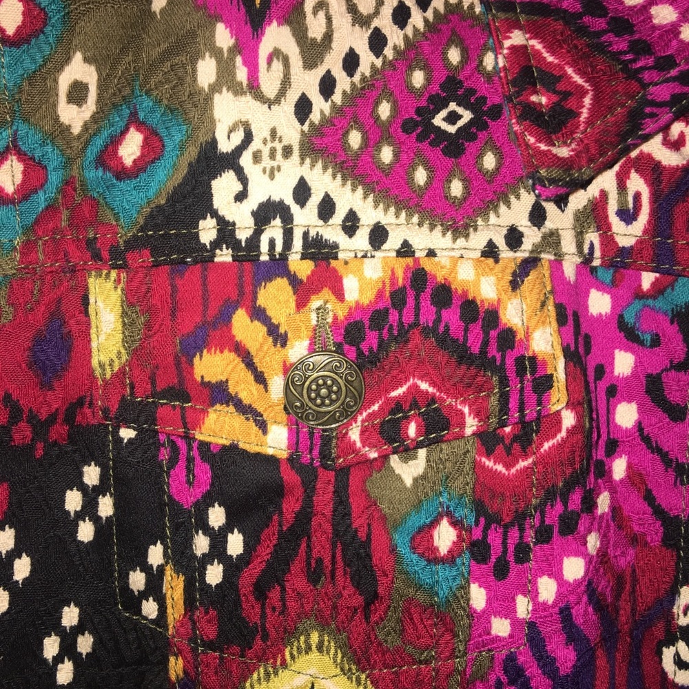 Ruby Rd. Multi Colored Cotton Jacket, size 12 - Picture 3 of 8